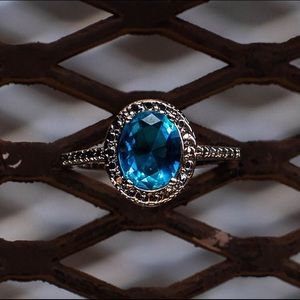 Topaz CZ Crystal Ring